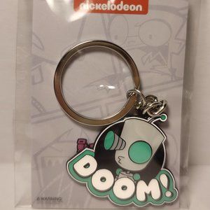 Invader Zim Gir "DOOM" Metal Keychain